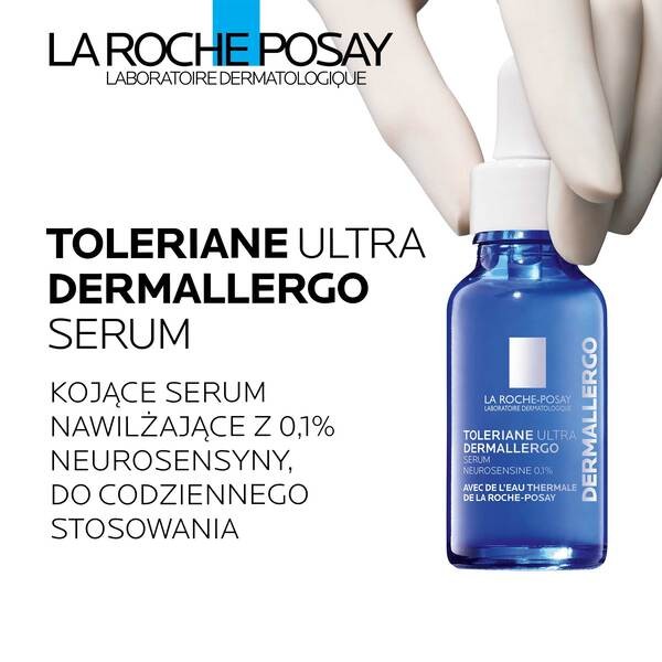 La Roche-Posay Toleriane Ultra Dermallergo, kojące serum nawilżające z 0,1% neurosensyny, 20 ml