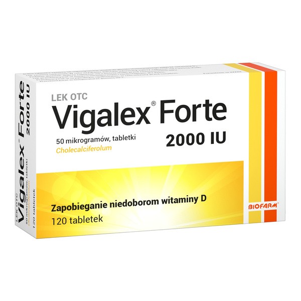 Vigalex Forte, 2000 IU, tabletki, 120 szt.