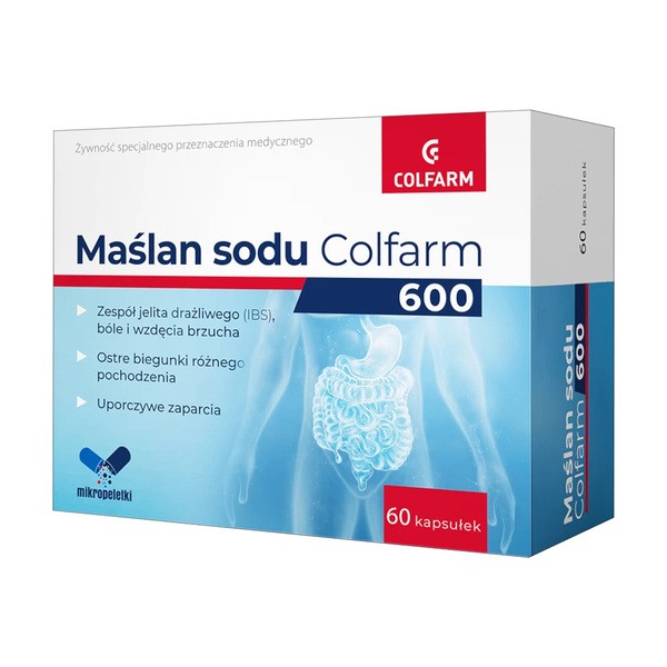 Colfarm, Maślan sodu 600, kapsułki, 60 szt.