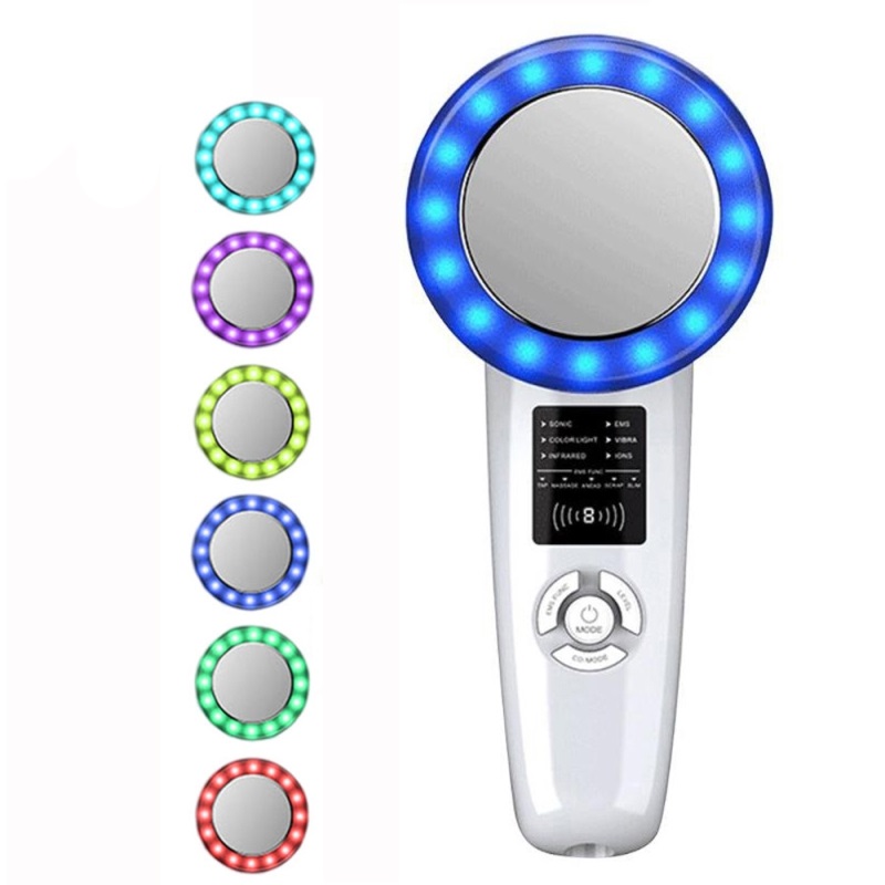 6 w 1 ultradźwiękowy masażer wyszczuplający ciało, utrata wagi, spalacz tłuszczu, urządzenie do terapii galwanicznej na podczerwień EMS