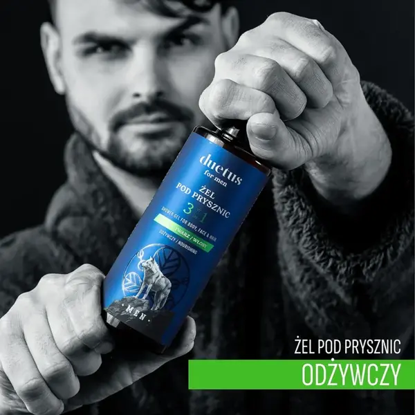 Duetus For Men, odżywczy żel pod prysznic 3w1, 300 ml