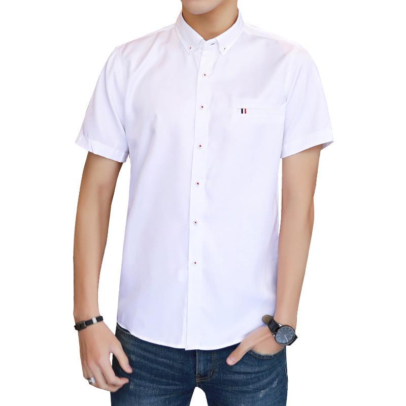 2019 Summer Short Sleeve Men Shirt Male Korean Casual White Shirt Clothes Camisa Social Feminina Masculina Camisas Para Hombre