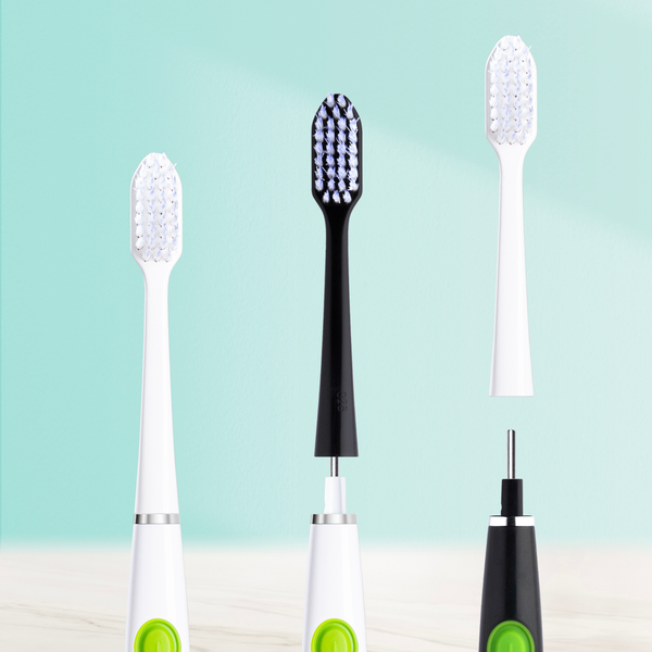 Gum Sonic Daily, wymienne końcówki do szczoteczki sonicznej, czarne, 2 szt.