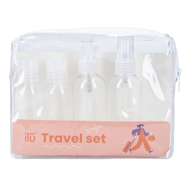 Ilu, zestaw podróżnych pojemników na kosmetyki, 5 szt.