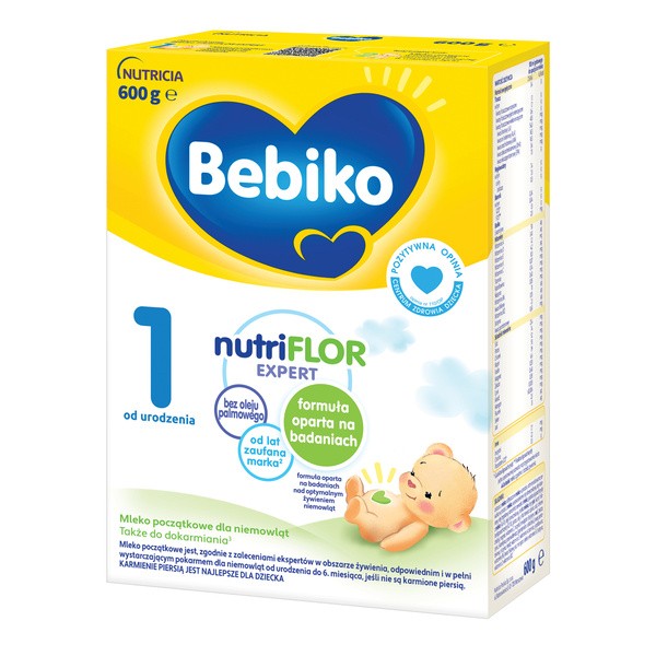 Bebiko 1 NUTRIflor Expert, mleko początkowe dla niemowląt, od urodzenia, proszek, 600 g