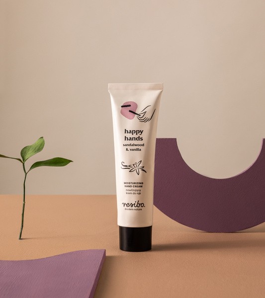 Resibo Happy Hands, nawilżający krem do rąk, drzewo sandałowe i wanilia, 50 ml