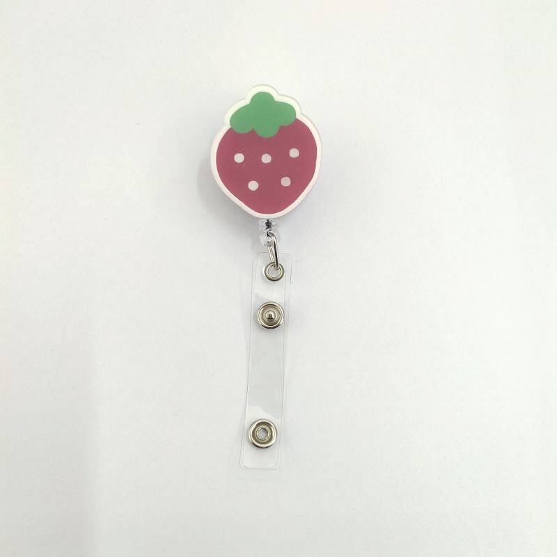 Custom Logo Cartoon Acrylic ID YOYO Retractable Reel Holder Ring Accessories Card Plastic PVC Printed Carry Stronger Badge Reel