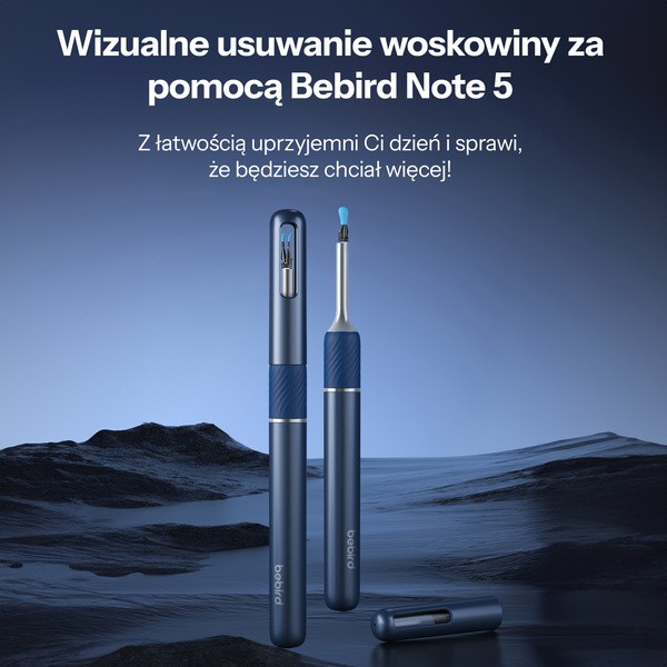 Bebird Note5, Otoskop z kamerą do czyszczenia uszu 1080p, niebieski, 1 szt.