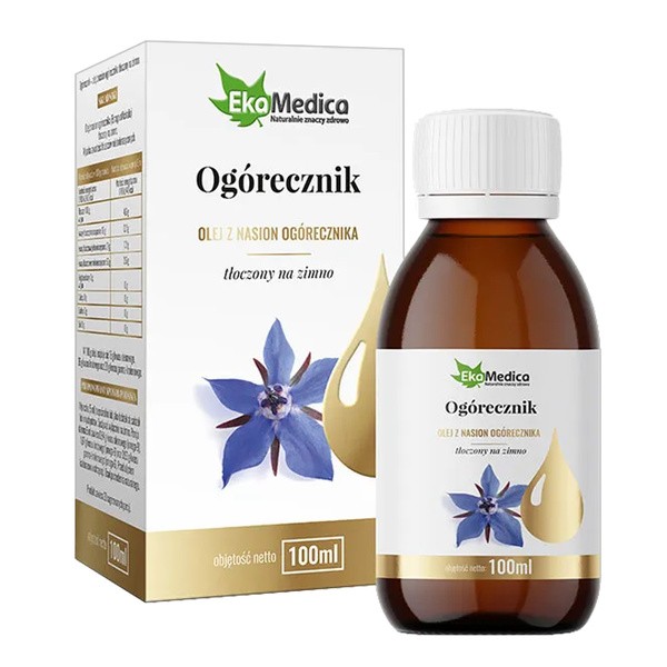 EkaMedica Ogórecznik, olej z nasion ogórecznika, 100 ml