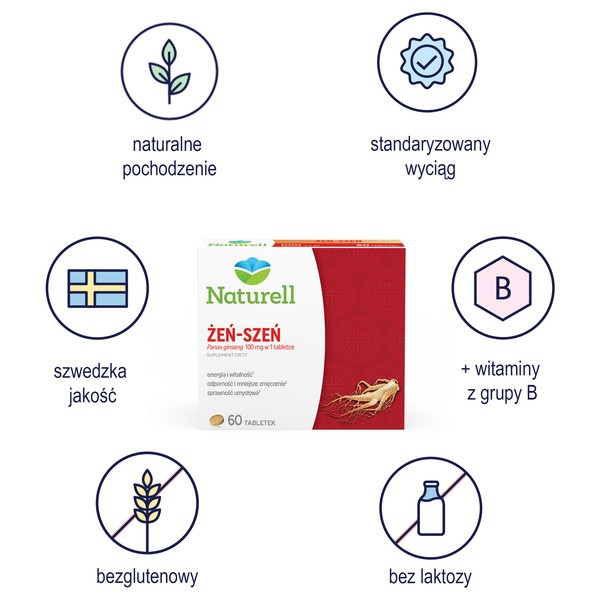Naturell Żeń-szeń, tabletki, 60 szt.