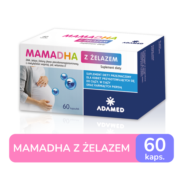 MamaDHA z Żelazem, kapsułki, 60 szt.