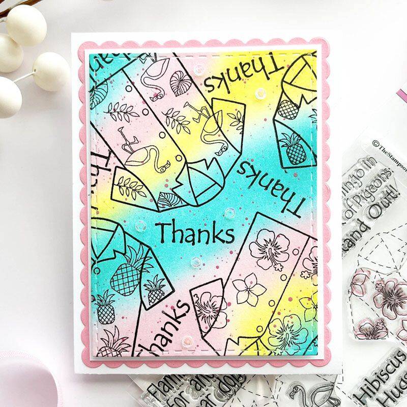 Tropical Vibes Patterns Clear Stamp Set