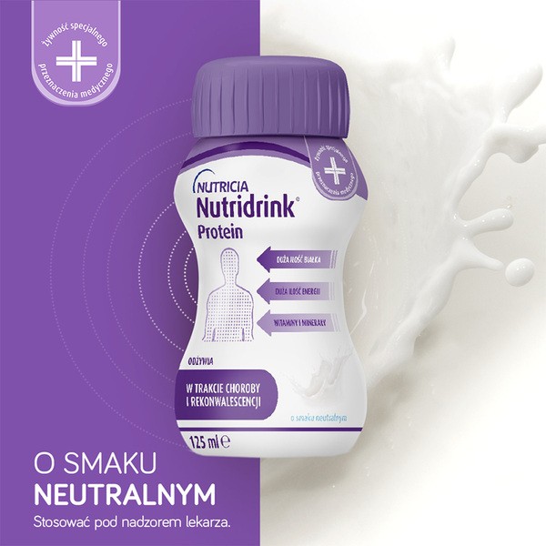Nutridrink Protein, smak neutralny, płyn, 4 x 125 ml