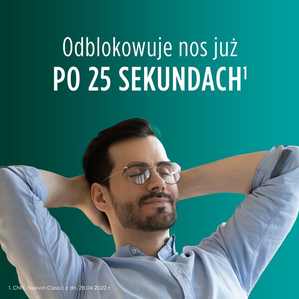 Nasivin Classic (soft 0.05%), (0,5 mg/ml), aerozol do nosa, 10 ml