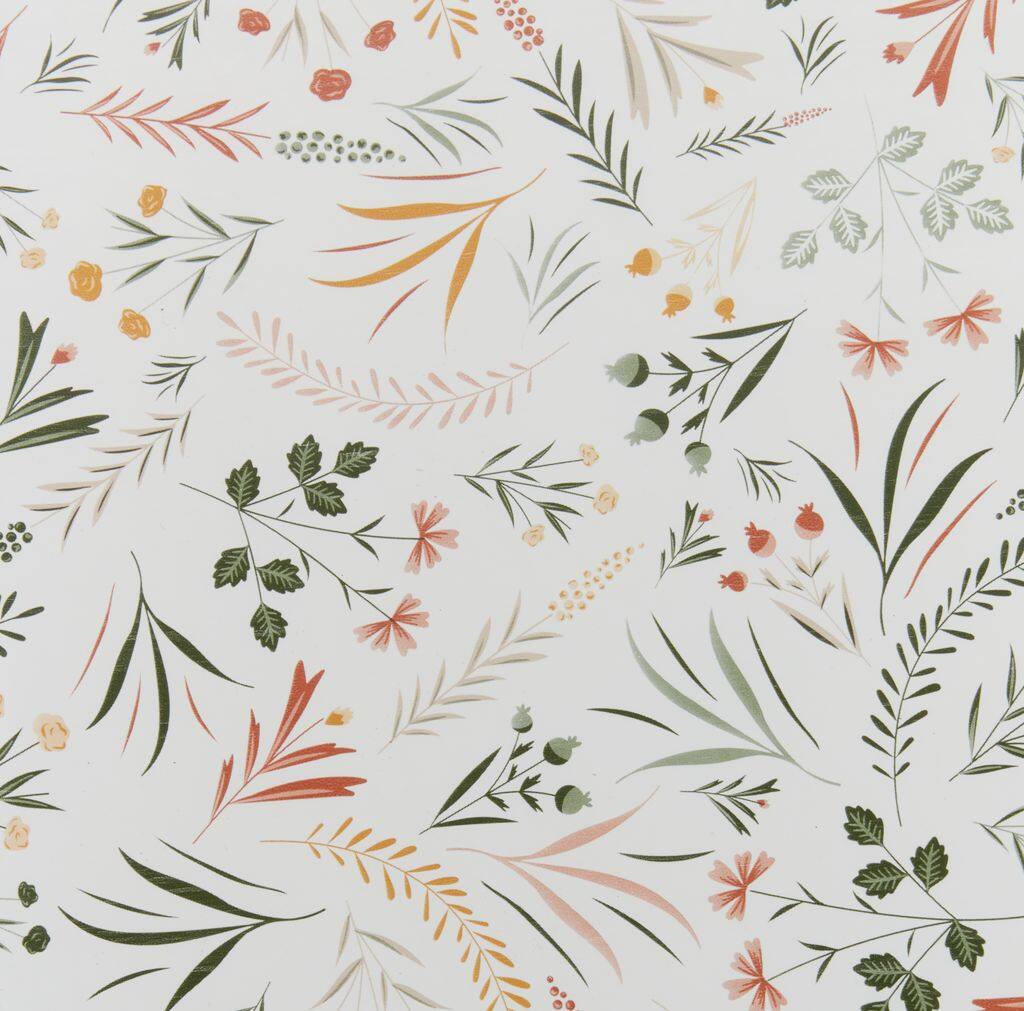 FLUEBLOM vokset stof FLUEBLOM B140cm blomster