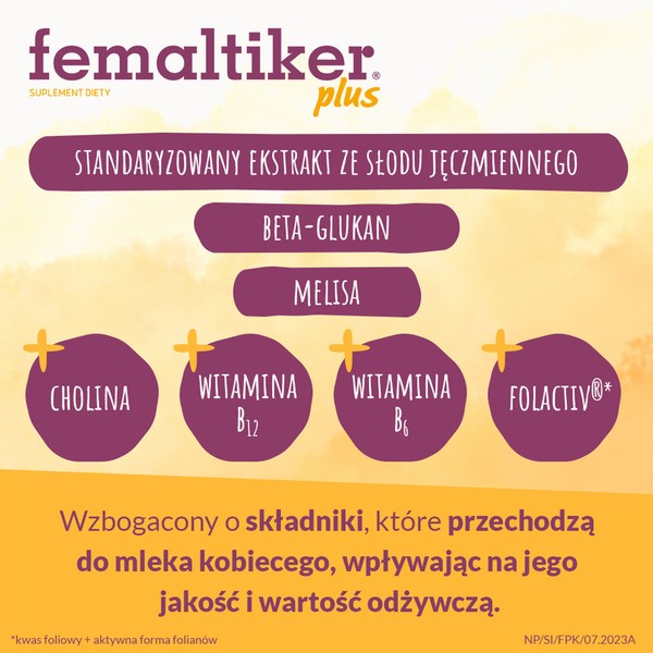 Femaltiker Plus, smak karmelowy, proszek w saszetkach, 12 szt.