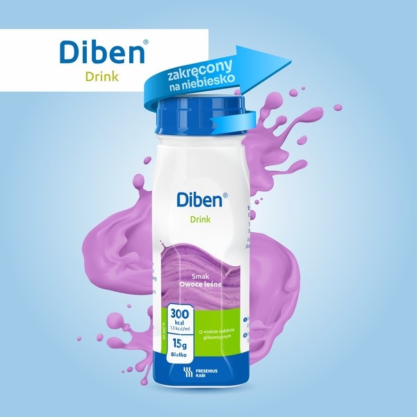 Diben Drink, płyn o smaku owoców leśnych, 4 x 200 ml