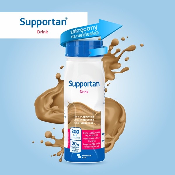 Supportan Drink, płyn o smaku cappuccino, 4 x 200 ml