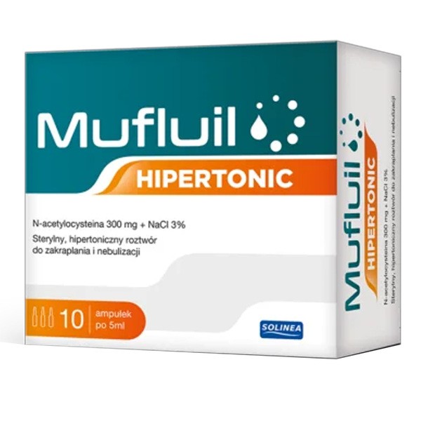 Mufluil Hipertonic, roztwór do nebulizacji, 5 ml x 10 ampułek