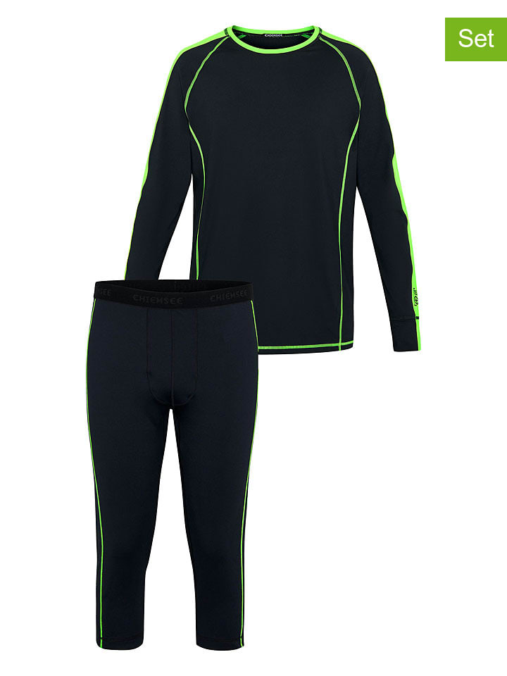 Chiemsee 2tlg. Sportwäsche-Set in Schwarz/ Grün günstig kaufen