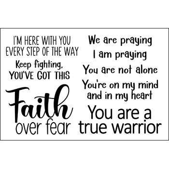 True Warrior Clear Stamp Set 8 Stamps