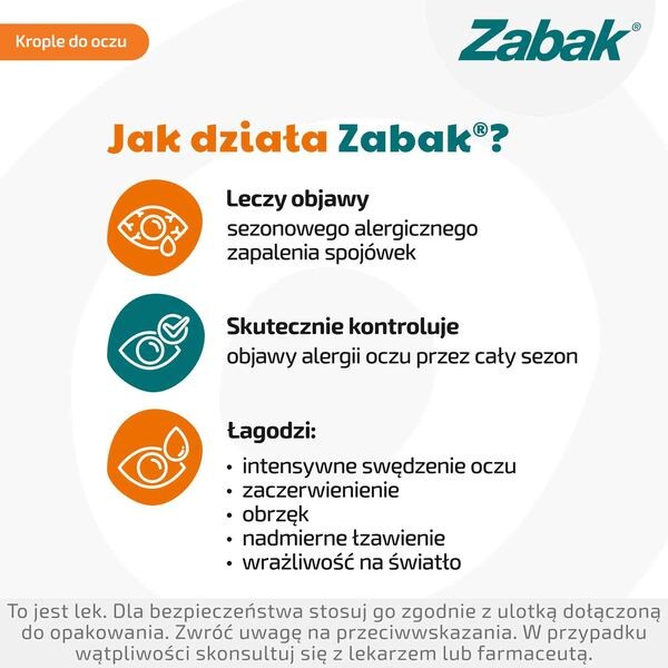 Zabak, (0,25 mg/ml), krople do oczu, 5 ml
