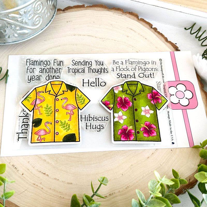 Tropical Vibes Patterns Clear Stamp Set