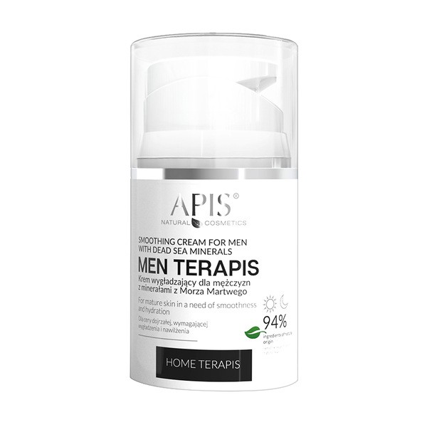 Apis Men Terapis, krem wygładzający dla mężczyzn z minerałami z Morza Martwego, 50 ml