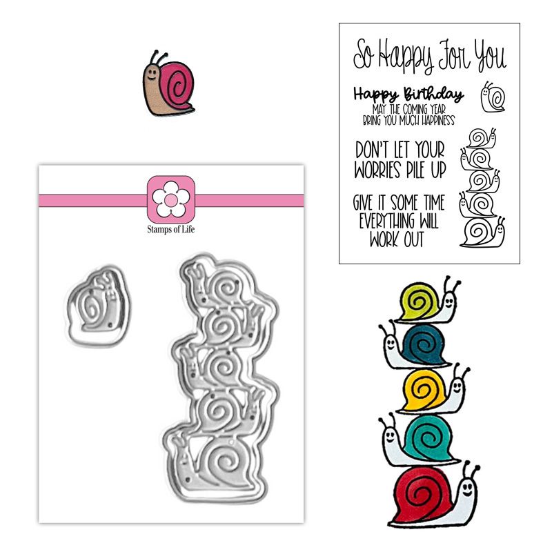 Snail Kit Clear Stamps and Dies Set