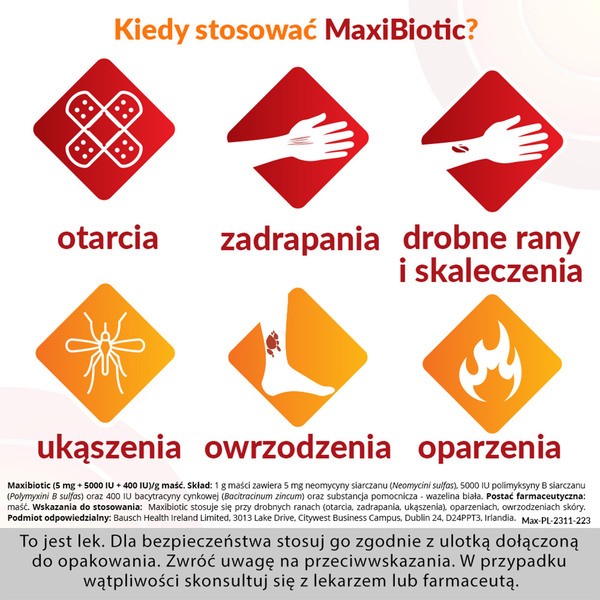 Maxibiotic, maść, 1 g, 10 saszetek