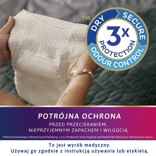 Majtki chłonne TENA Lady Pants Plus Creme OTC Edition, rozmiar M, 9 szt.