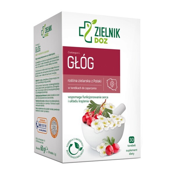 ZIELNIK DOZ Głóg, zioła do zaparzania w saszetkach, 2 g, 30 szt.