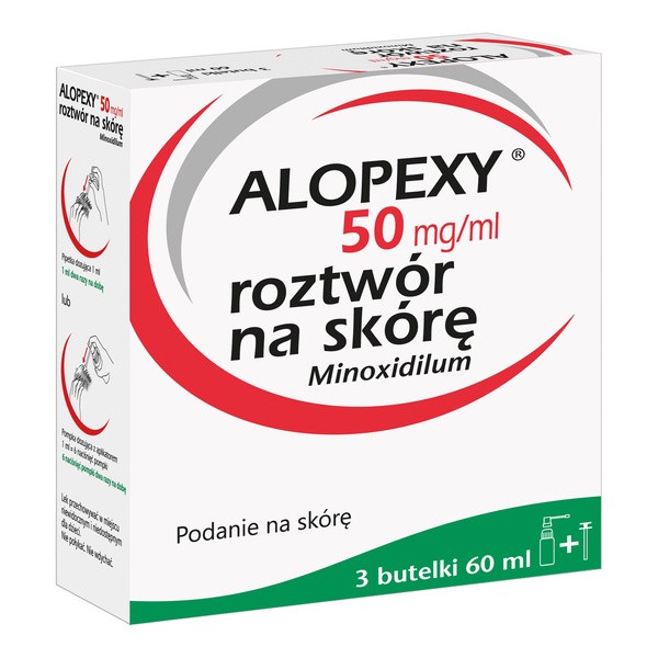 Alopexy, 5 %, roztwór na skórę, 60 ml x 3 butelki PET