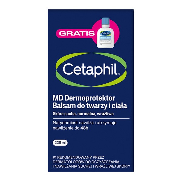 Cetaphil MD Dermoprotektor, balsam do twarzy i ciała, 236ml + mini produkt
