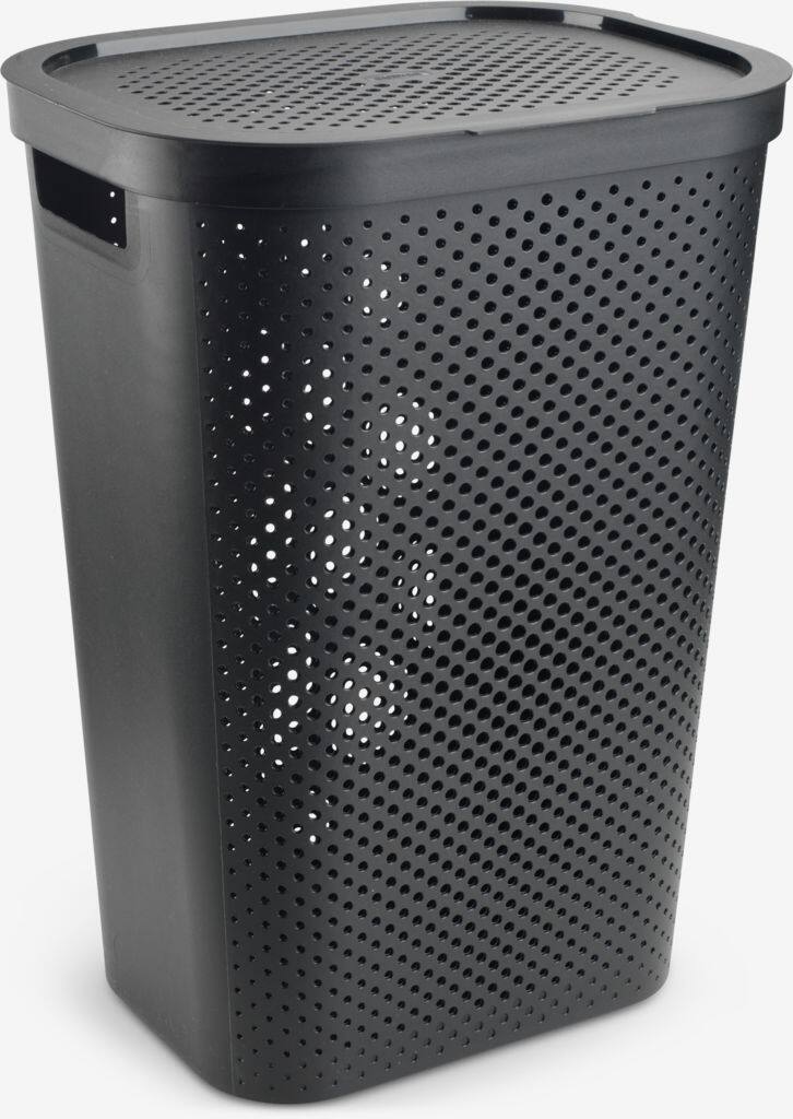 INFINITY vasketøjskurv B35xD44xH60cm sort