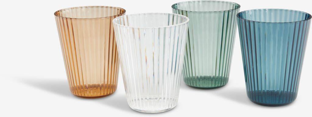 GERLEF Plastikglas GERLEF Ø9xH10cm 4 stk/pakke