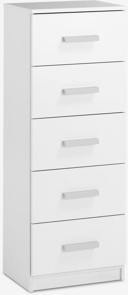 TAPDRUP TAPDRUP kommode, 5 smalle skuffer, hvid