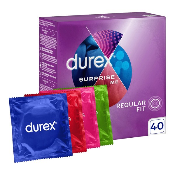 Durex Surprise Me, prezerwatywy, 40 szt.