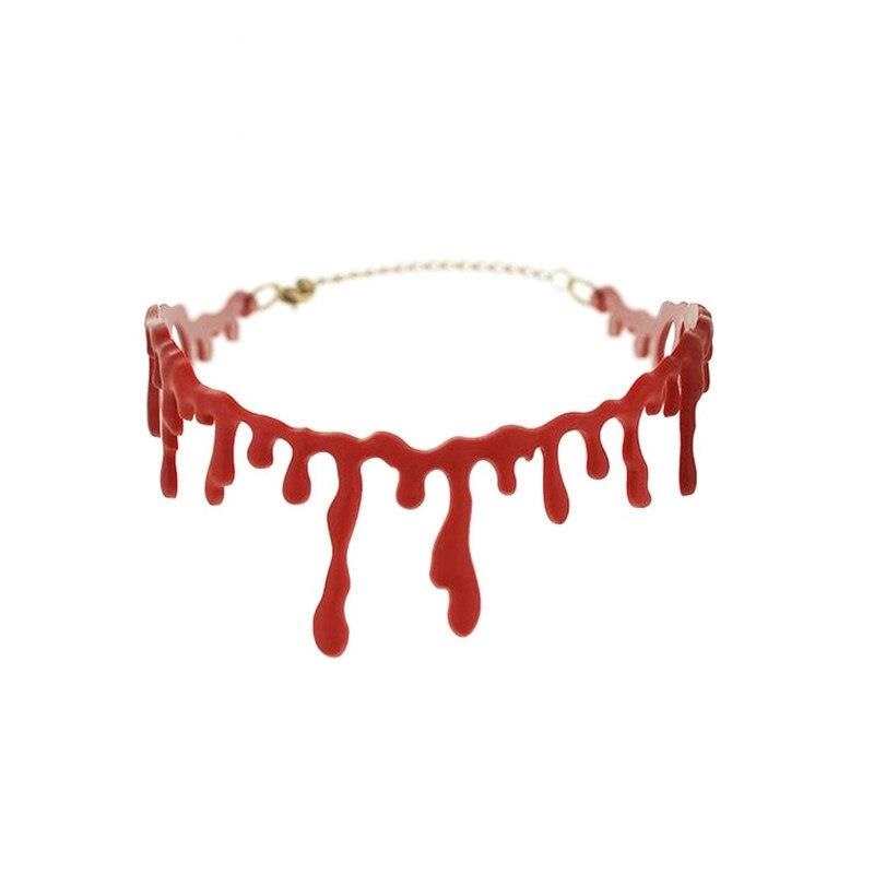 Modyle 2021 New Fashion Blood Choker naszyjnik kobiety Chokers naszyjniki prezent na Halloween