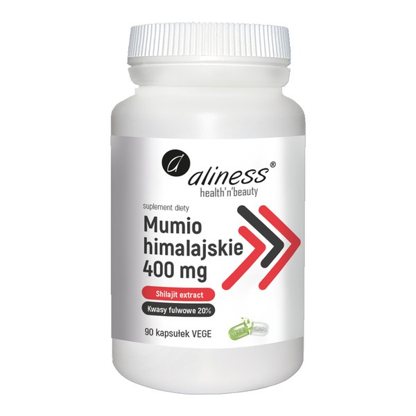 Aliness Mumio himalajskie (Shilajit extract) 400 mg, kapsułki, 90 szt.