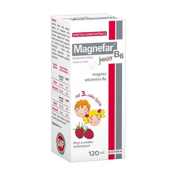 Magnefar B6 Junior, syrop, 120 ml