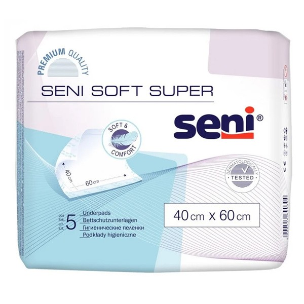 Zestaw 3 x Seni SoftSuper, podkłady higieniczne, 40 cm x 60 cm, 5 szt.