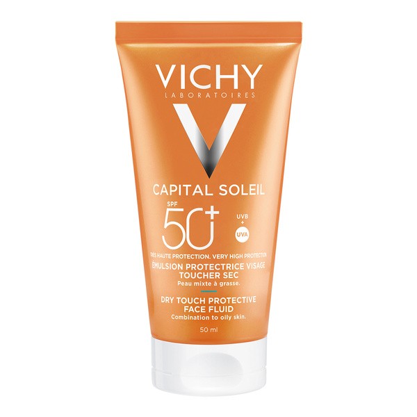 Vichy Capital Soleil, krem do twarzy matujący, SPF 50, 50 ml