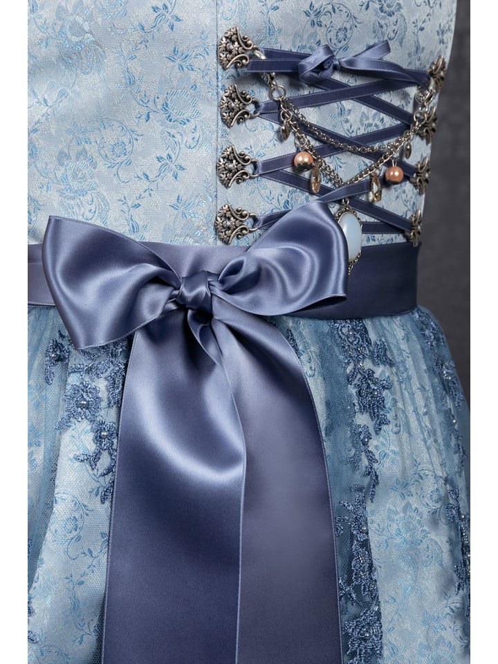 Edelnice Midi Dirndl 2-teilig Cloé in hellblau günstig kaufen