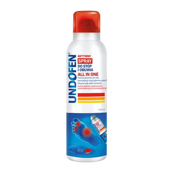 Undofen, aktywny spray do stóp i obuwia All in One, 150 ml