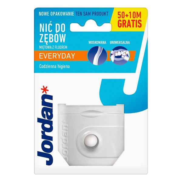 Jordan Everyday Floss, odświeżająca nić do zębów, 50 metrów