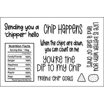 Chips Galore Sayings Clear Stamps Set of 9