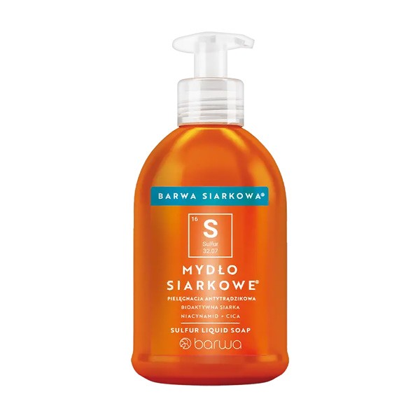 Barwa Siarkowa, mydło siarkowe w płynie, 300 ml