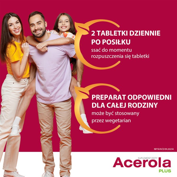 NutroPharma, Acerola Plus, tabletki do ssania, smak owocowy, 60 szt.