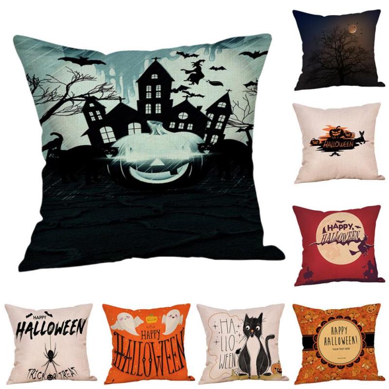 Cute Pumpkin Throw Pillow Cover for Autumn Harvest Thanksgiving Home Decorative Car Sofa Halloween Cover Pillow Case